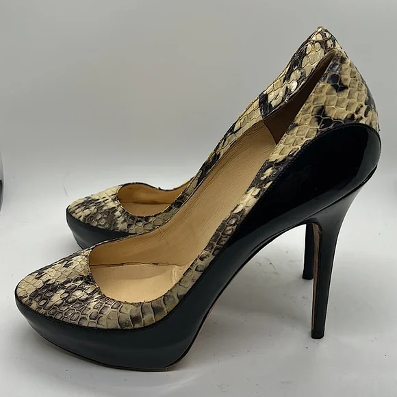 Jimmy Choo Authenticated Snakeskin Black Stiletto Heels Shoes *Sz 41/US Sz 11* - Picture 6 of 12